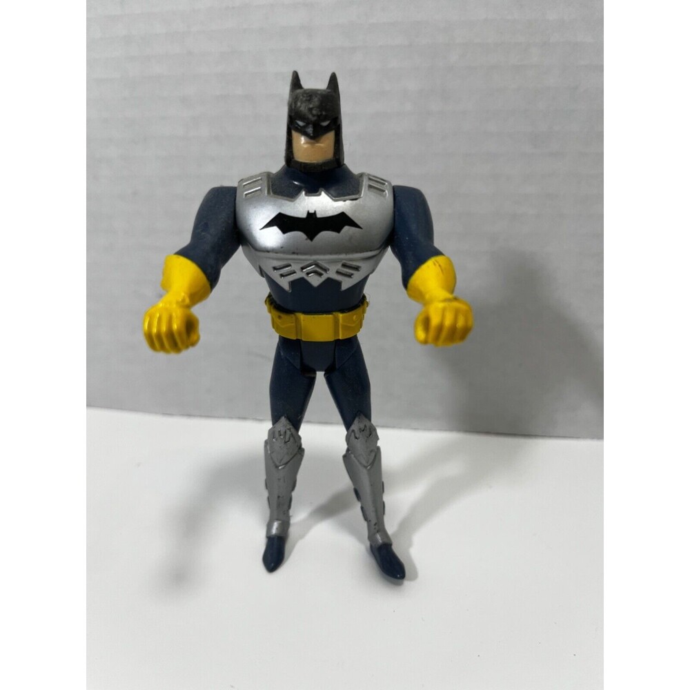 1998 Kenner Silver Blue Yellow BATMAN Superhero Vintage 90s Action Figure Toy DC
